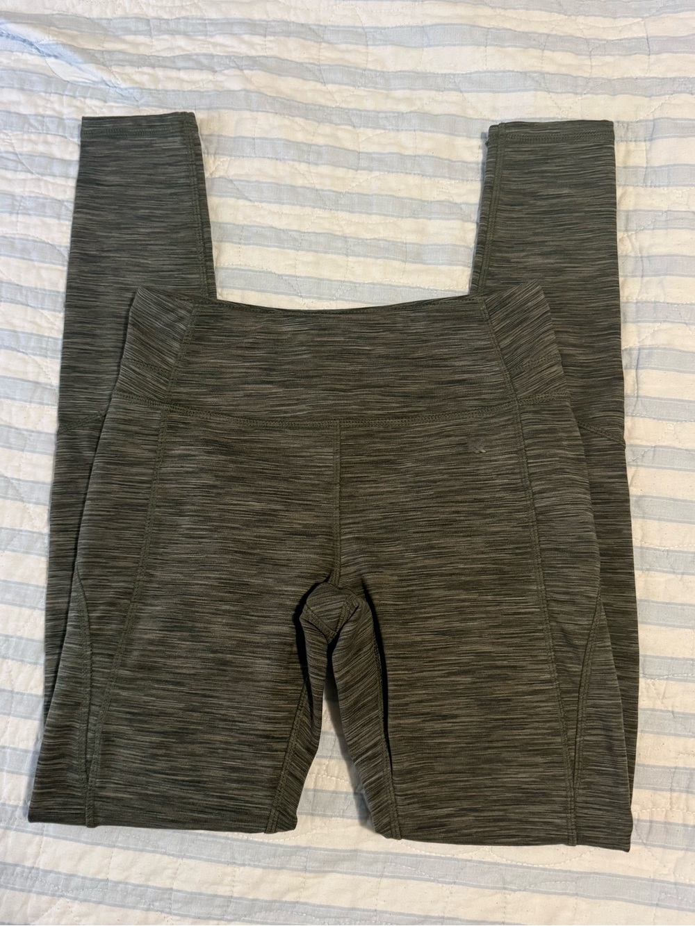 Kyodan Insulated Heathered Olive Green Leggings
